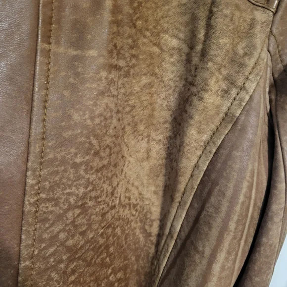 Vintage Lucky Brand Dungarees Leather Western Coat Cowboy Rancher Mens, S - Picture 6 of 12